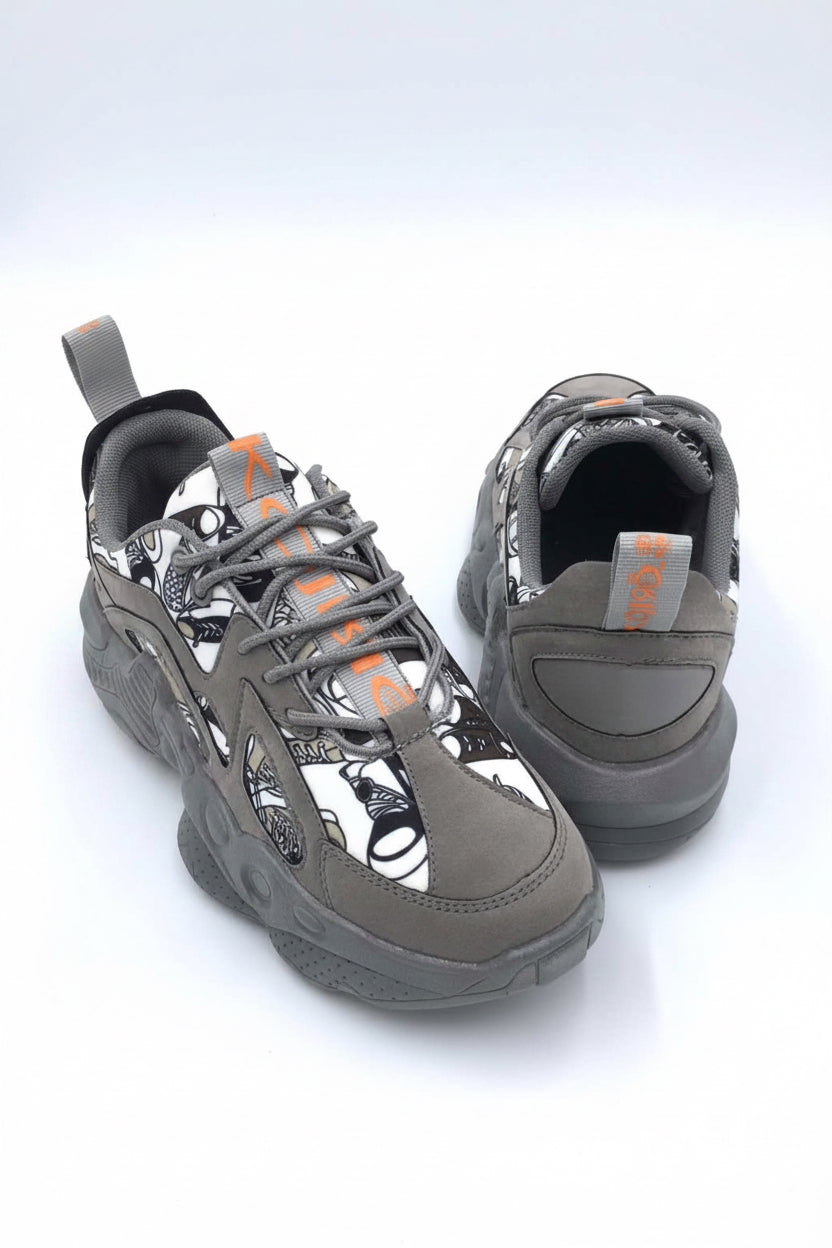 Sneakers KOJIRŌ YUG139 grise chunky streetwear homme - photo produit 4