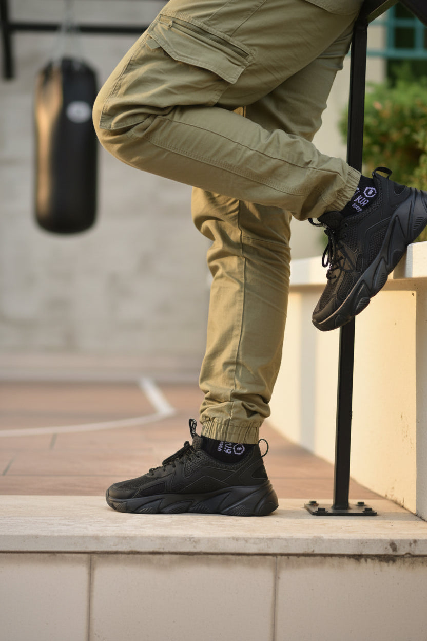 Sneakers KOJIRŌ YUG139 total black chunky streetwear homme - photo produit 5