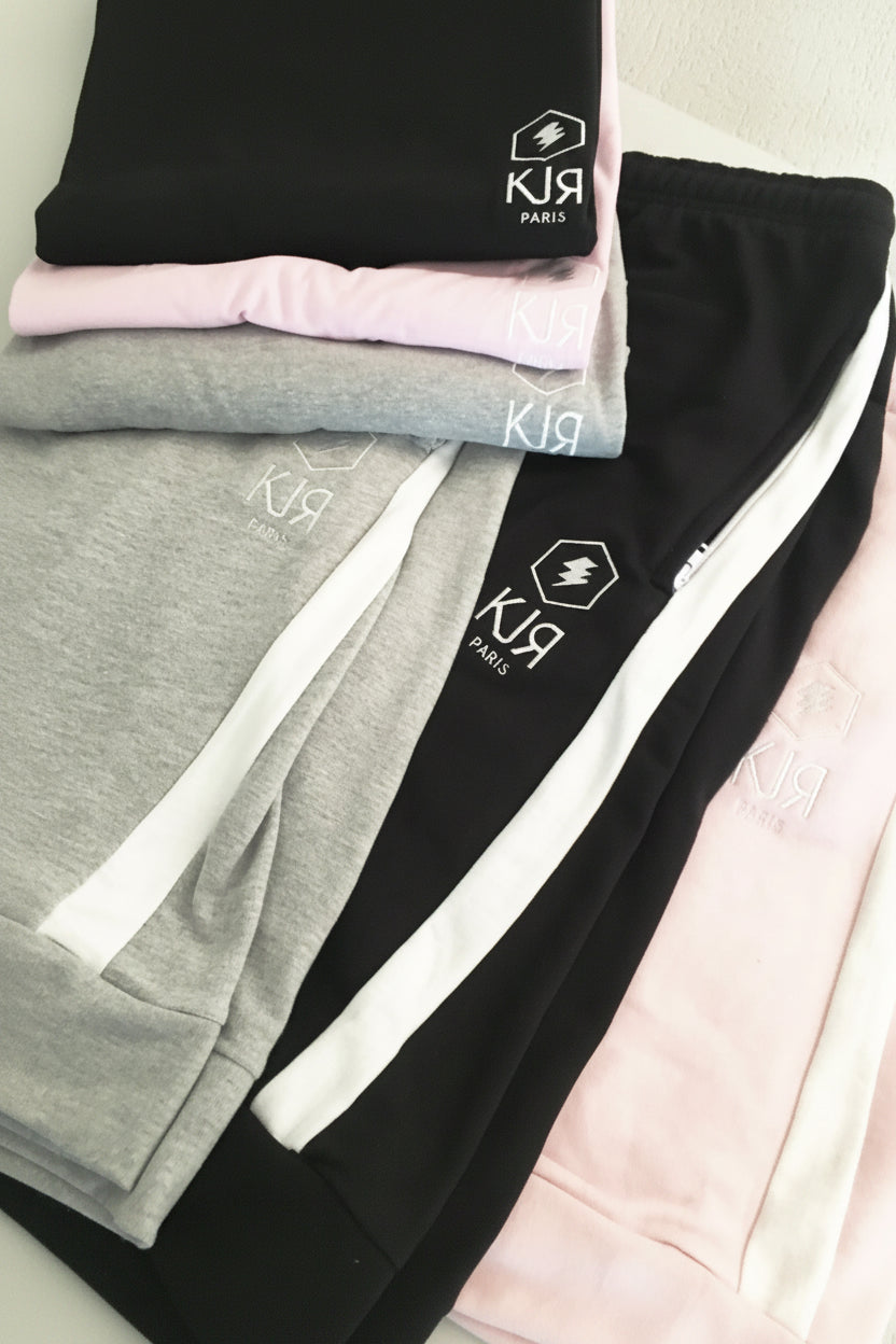 Ensemble short t-shirt KOJIRŌ homme streetwear noir rose - photo produit 6
