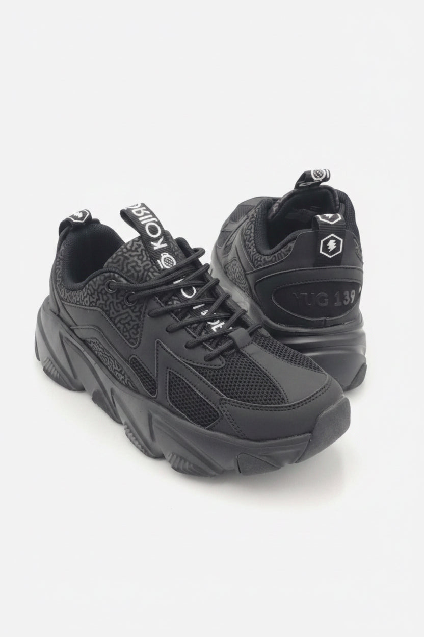 Sneakers KOJIRŌ YUG139 total black chunky streetwear homme - photo produit 4