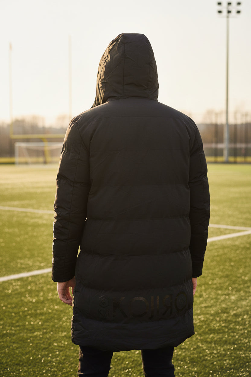 Doudoune longue KOJIRŌ homme coupe-vent impermeable noire - photo produit 5
